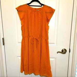 NWT – Sunflower/Marigold Flowy Dress with Butterfly Sleeves